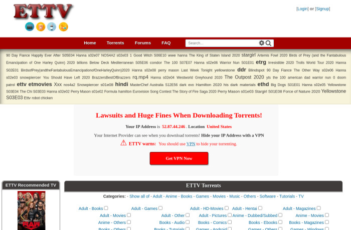 www.ettvdl.com torrent page