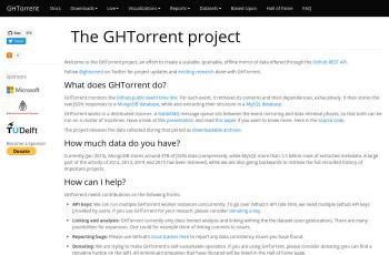 ghtorrent.org screenshot