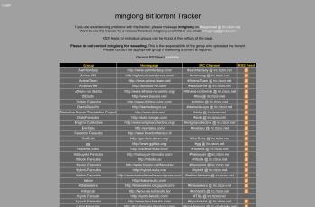 tracker.minglong.org screenshot