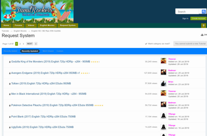 tamilrockers.ws torrent page